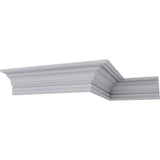 Ekena Millwork 7-7/8 in. x 7-7/8 in. x 94-1/2 in. Polyurethane Foster Cove Crown Moulding