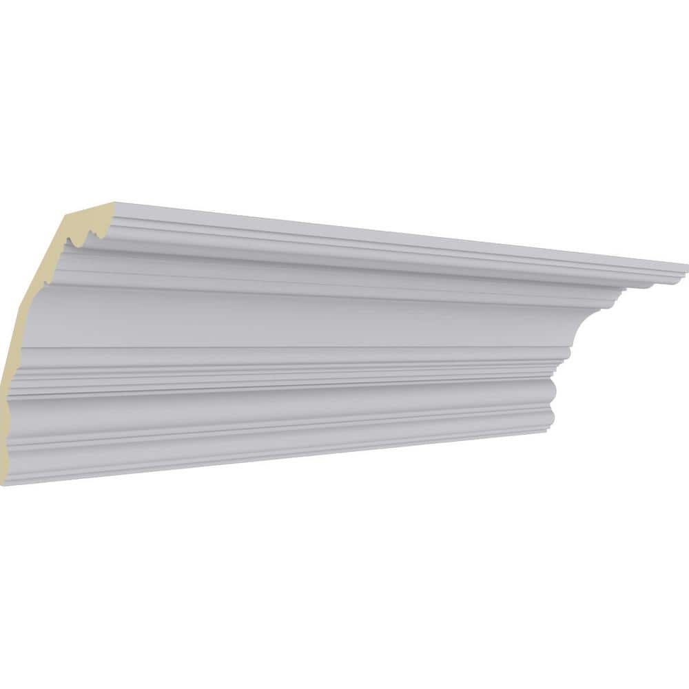 Ekena Millwork 7-7/8 in. x 7-7/8 in. x 94-1/2 in. Polyurethane Foster Cove Crown Moulding