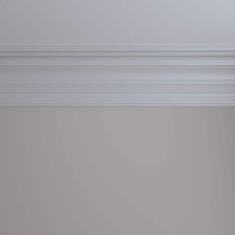 Ekena Millwork 7-7/8 in. x 7-7/8 in. x 94-1/2 in. Polyurethane Foster Cove Crown Moulding