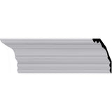 Ekena Millwork 7-7/8 in. x 7-7/8 in. x 94-1/2 in. Polyurethane Foster Cove Crown Moulding