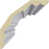 Ekena Millwork 7-7/8 in. x 7-7/8 in. x 94-1/2 in. Polyurethane Foster Cove Crown Moulding