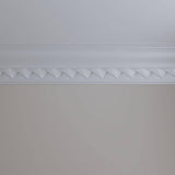 Ekena Millwork 3-3/4 in. x 9-1/8 in. x 94-1/4 in. Polyurethane Woodruff Crown Moulding