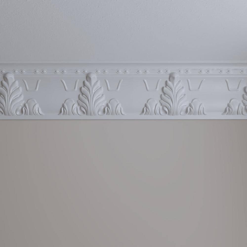 Ekena Millwork 3-3/4 in. x 9-1/4 in. x 94-1/2 in. Polyurethane Alexandria Crown Moulding