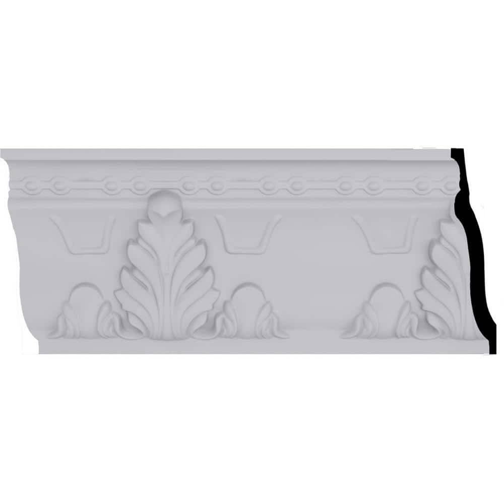 Ekena Millwork 3-3/4 in. x 9-1/4 in. x 94-1/2 in. Polyurethane Alexandria Crown Moulding
