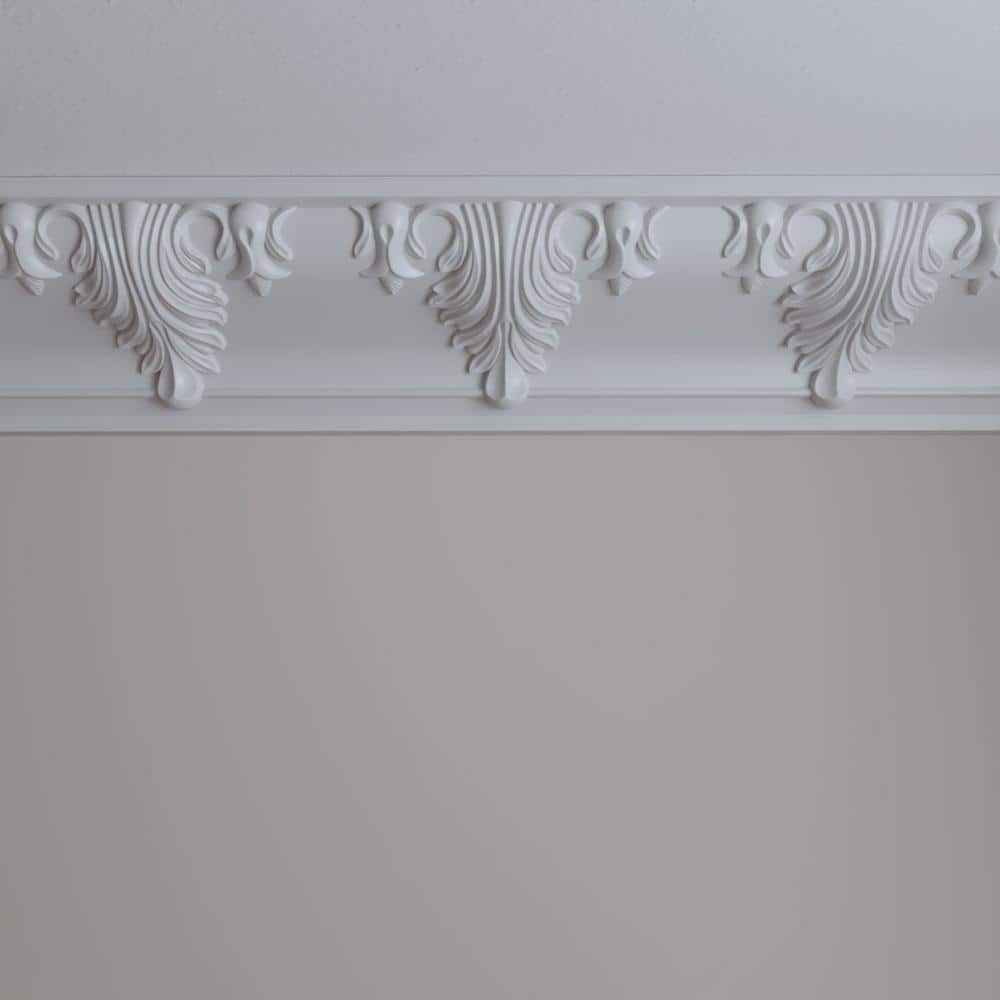 Ekena Millwork 7 in. x 8-3/4 in. x 94-1/2 in. Polyurethane Alexandria Crown Moulding