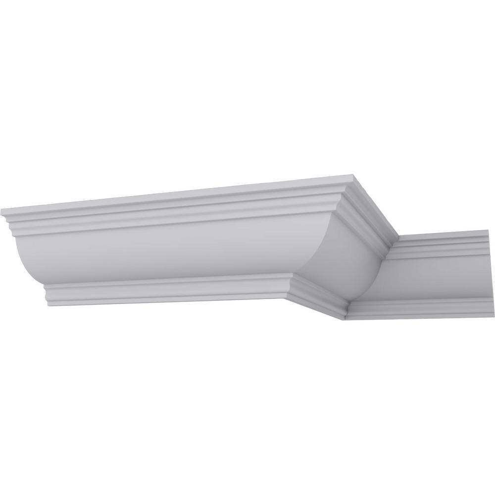 Ekena Millwork 9-7/8 in. x 9-7/8 in. x 94-1/2 in. Polyurethane Claremont Crown Moulding