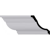 Ekena Millwork 9-7/8 in. x 9-7/8 in. x 94-1/2 in. Polyurethane Claremont Crown Moulding