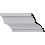 Ekena Millwork 12-5/8 in. x 10-5/8 in. x 94-1/2 in. Polyurethane Large Milton Smooth Crown Moulding