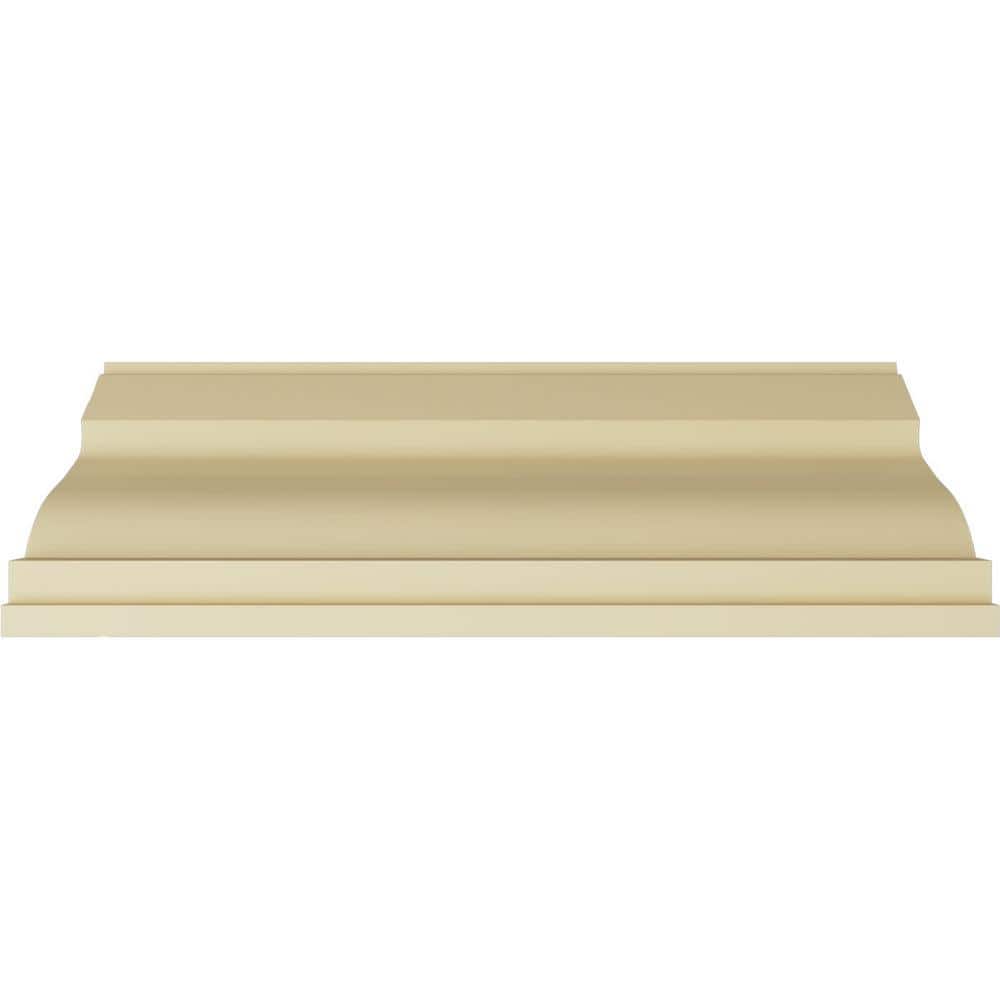 Ekena Millwork 12-5/8 in. x 10-5/8 in. x 94-1/2 in. Polyurethane Large Milton Smooth Crown Moulding