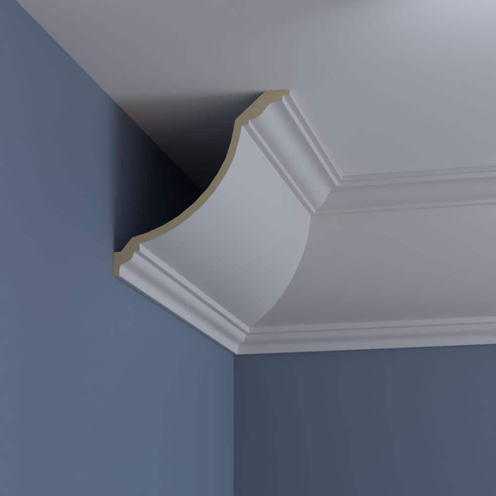 Ekena Millwork 11-7/8 in. x 11-7/8 in. x 94-1/2 in. Polyurethane Claremont Crown Moulding