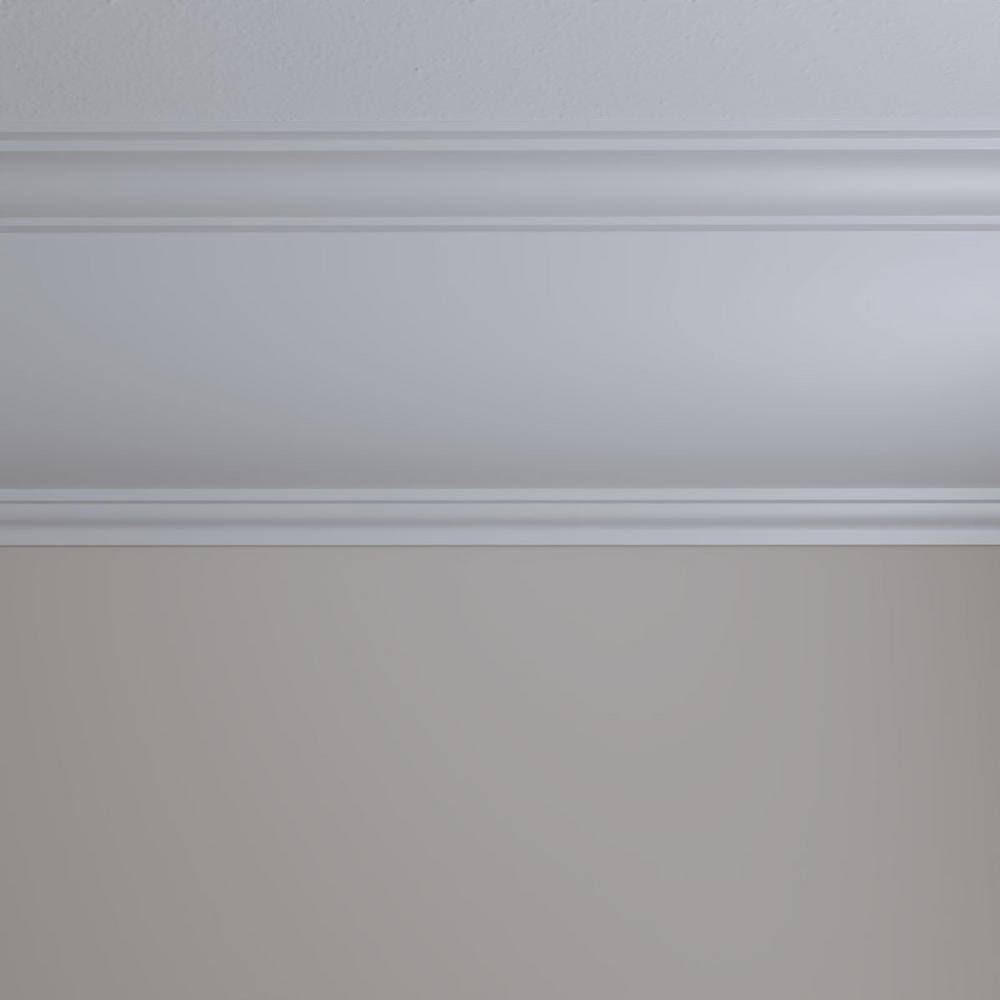 Ekena Millwork 11-7/8 in. x 11-7/8 in. x 94-1/2 in. Polyurethane Claremont Crown Moulding