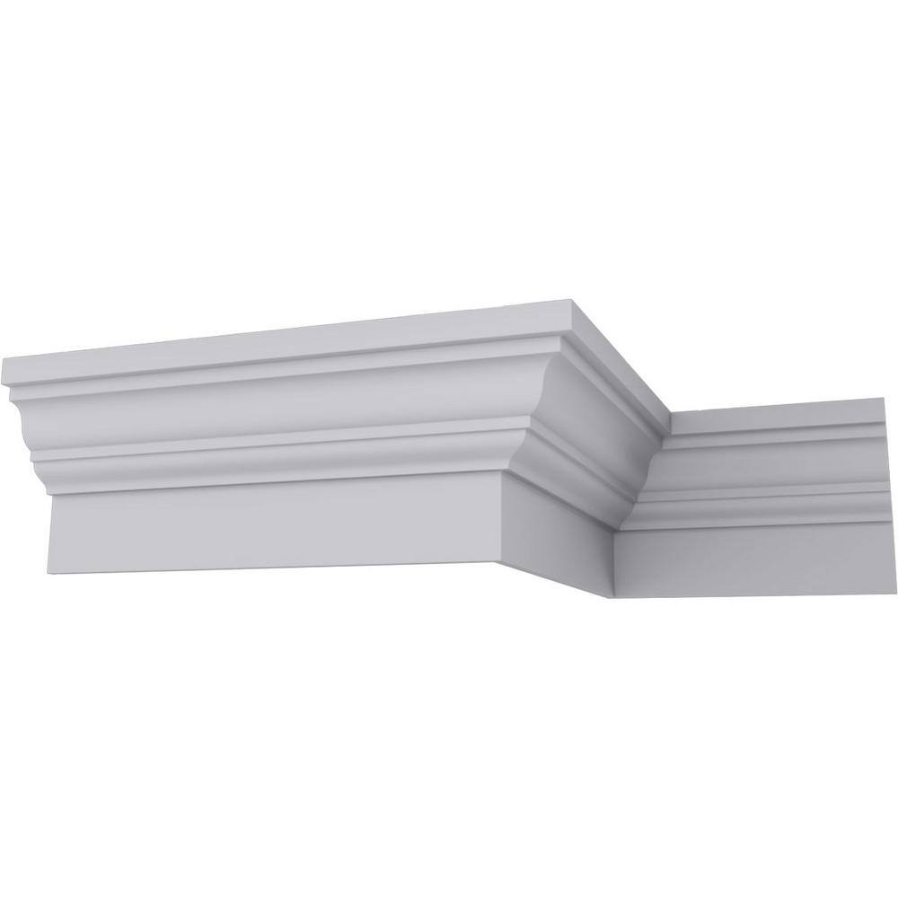 Ekena Millwork 6-1/4 in. x 12-3/4 in. x 78-3/4 in. Polyurethane Fascia Crown Moulding