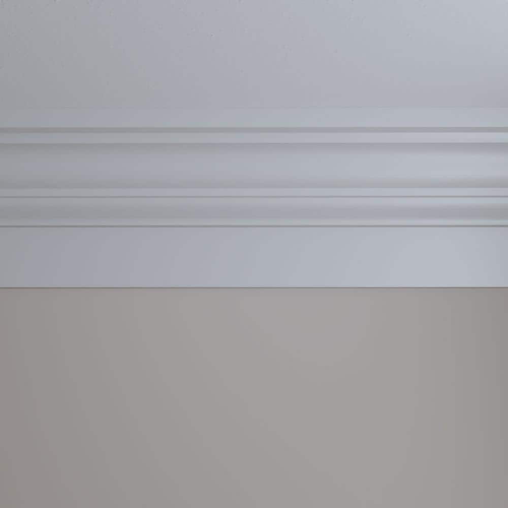 Ekena Millwork 6-1/4 in. x 12-3/4 in. x 78-3/4 in. Polyurethane Fascia Crown Moulding