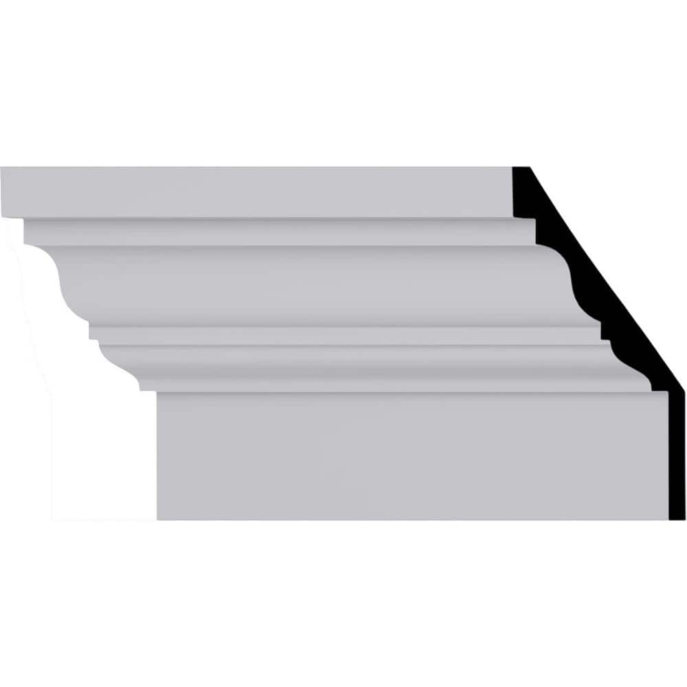 Ekena Millwork 6-1/4 in. x 12-3/4 in. x 78-3/4 in. Polyurethane Fascia Crown Moulding
