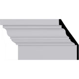 Ekena Millwork 6-1/4 in. x 12-3/4 in. x 78-3/4 in. Polyurethane Fascia Crown Moulding