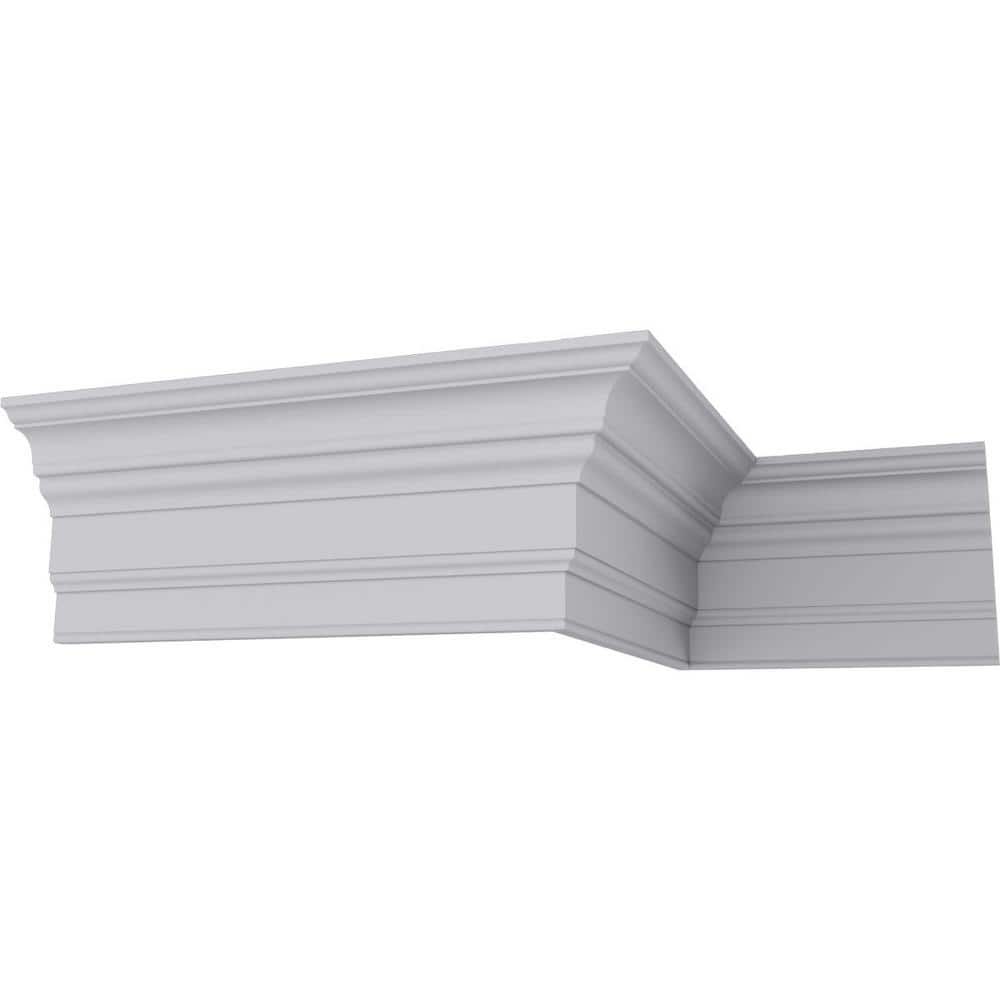 Ekena Millwork 6-7/8 in. x 13 in. x 94-1/2 in. Polyurethane Eris Smooth Crown Moulding
