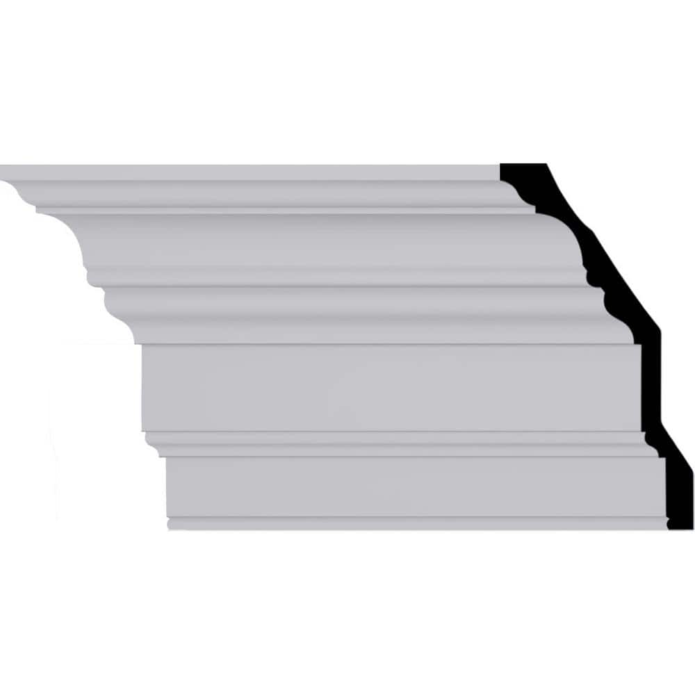 Ekena Millwork 6-7/8 in. x 13 in. x 94-1/2 in. Polyurethane Eris Smooth Crown Moulding