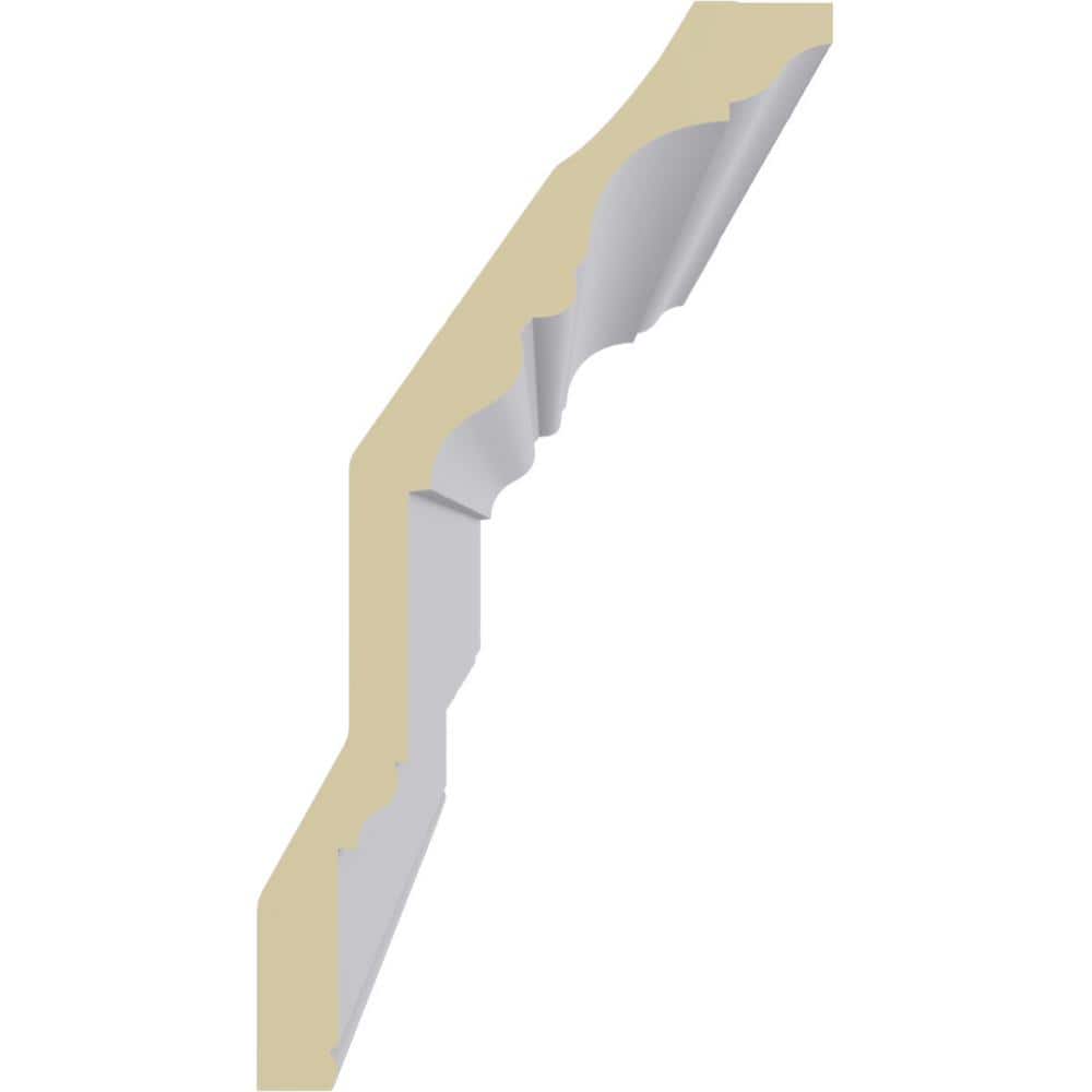 Ekena Millwork 6-7/8 in. x 13 in. x 94-1/2 in. Polyurethane Eris Smooth Crown Moulding