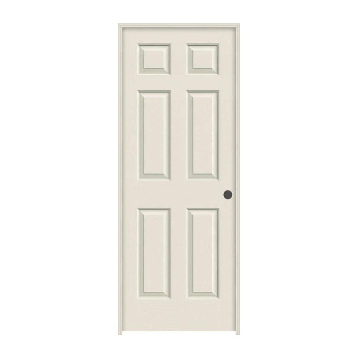 JELD-WEN Colonist 30 in. x 80 in. Primed 6-Panel Hollow Core Molded Composite Left-Hand Single Prehung Interior Door