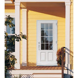 32 in. x 80 in. 12 Lite Primed Steel Prehung Left-Hand Outswing Entry Door