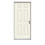 JELD-WEN 32 in. x 80 in. 6-Panel Primed Steel Prehung Left-Hand Inswing Front Door