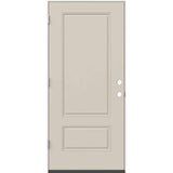 36 in. x 80 in. 2 Panel Euro Right-Hand/Inswing Primed Steel Prehung Front Door