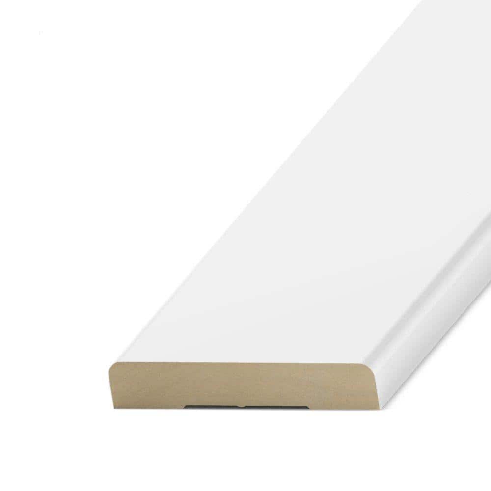 Kelleher 11/16 in. x 3-1/2 in. x 8 ft. 2-Round Edge Primed MDF Casing