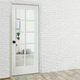 Krosswood Doors 30 in. x 80 in. 10-Lite Solid Hybrid Core MDF Primed Interior Door Slab