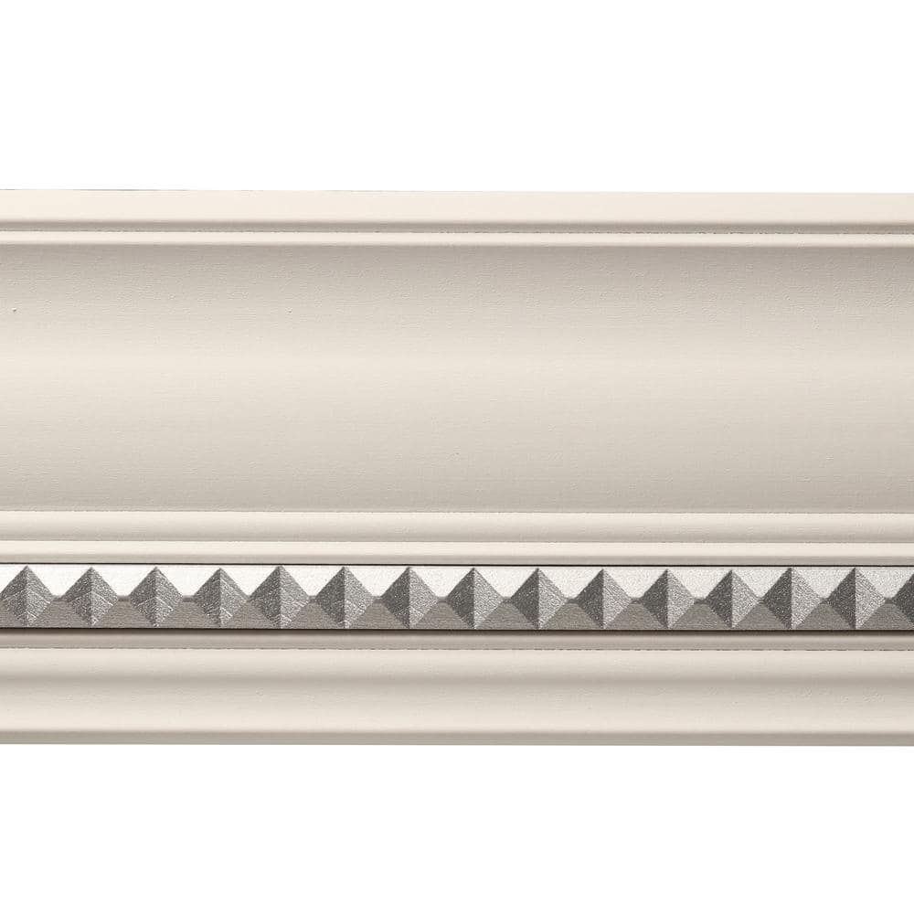 Ornamental Mouldings Haute Silver Pyramid 1/2 in. x 4-1/2 in. x 96 in. Primed Wood Crown Moulding