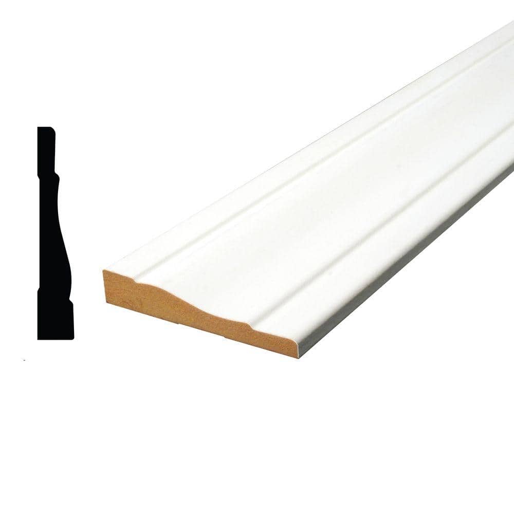 Alexandria Moulding 9/16 in. x 3-1/4 in. x 96 in. Primed MDF Casing Moulding Pack (6 pack)
