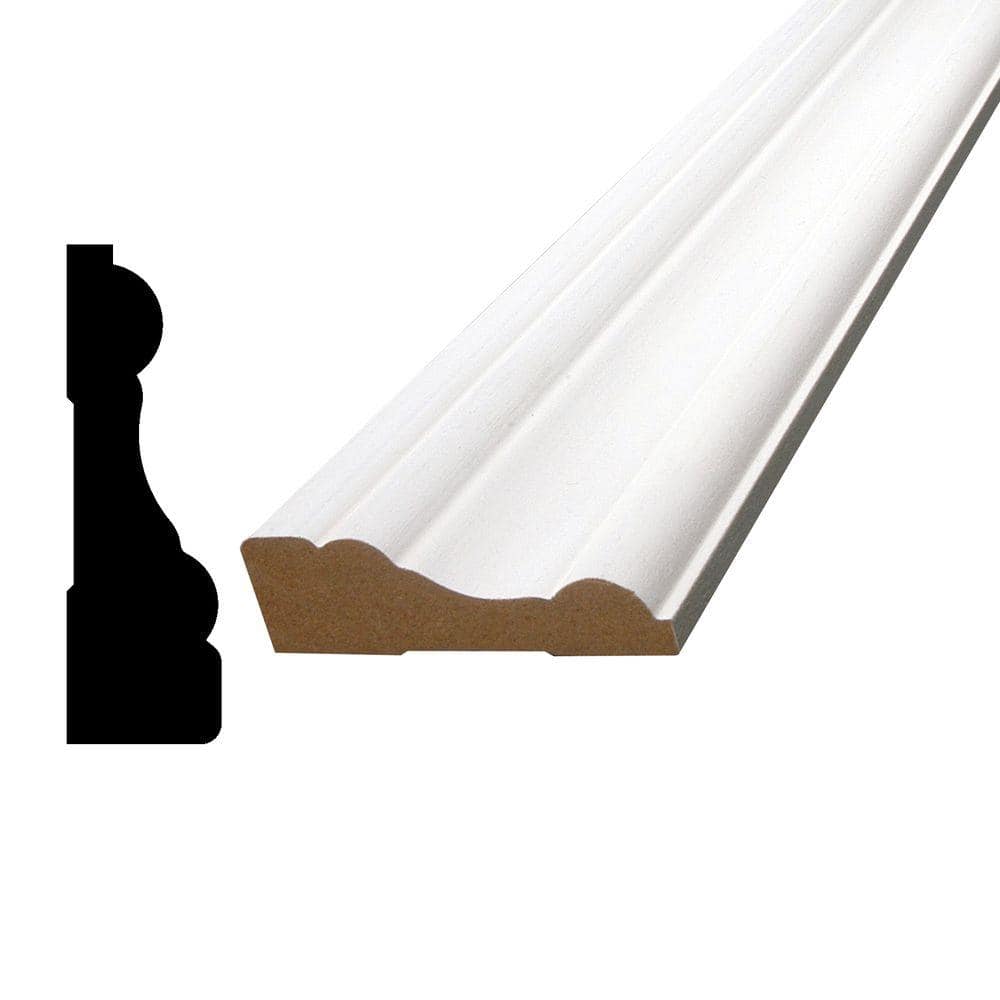 Alexandria Moulding 11/16 in. x 2-1/4 in. x 84 in. Primed MDF Casing Moulding Pack (6 pack)