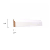 Alexandria Moulding 3/8 in. D x 1-1/4 in. W x 84 in. L MDF Primed Wood Stop Moulding Pack (10-Pack)