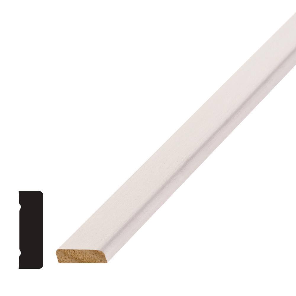 Alexandria Moulding 3/8 in. D x 1-1/4 in. W x 84 in. L Pine Wood Finger-Joint Stop Moulding Pack (10-Pack)