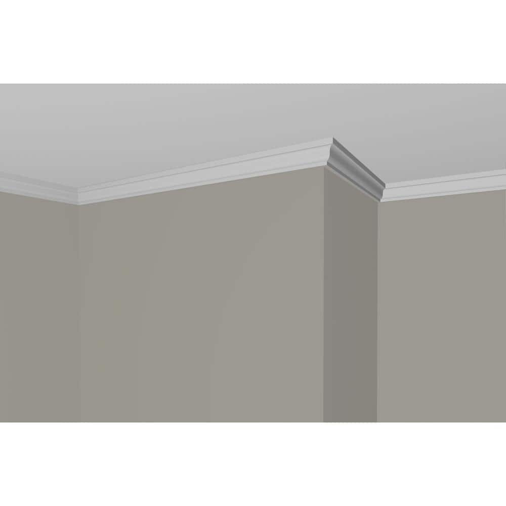Alexandria Moulding 1-1/4 in. D x 2-1/4 in. W x 96 in. L Pine Wood Finger-Joint Crown Moulding Pack (4-Pack)