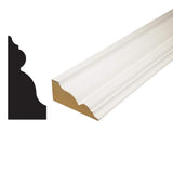 Alexandria Moulding 1-1/4 in. D x 2-3/4 in. W x 96 in. L MDF Primed White Crown Moulding Pack (4-Pack)
