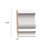 Alexandria Moulding 9/16 in. D x 3-5/8 in. W x 96 in. MDF Primed Crown Molding Pack (4-Pack)