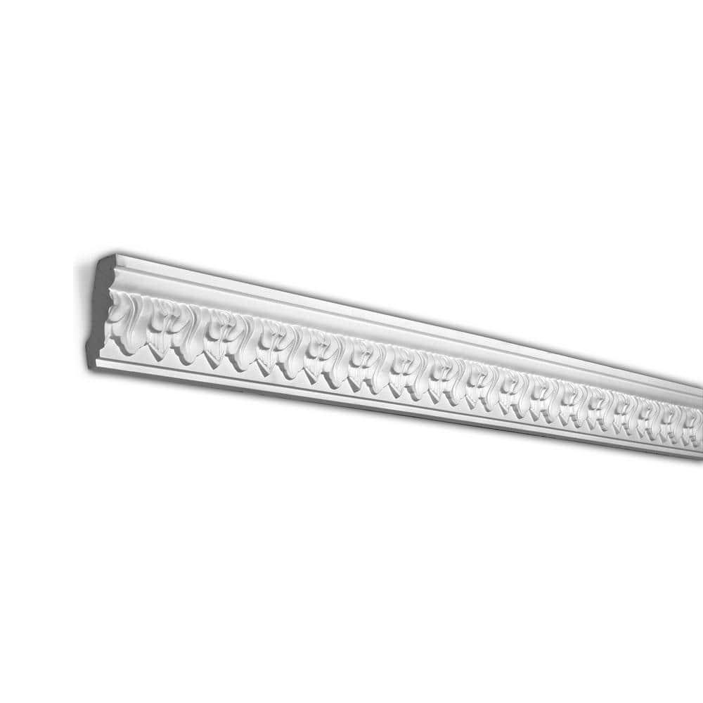 American Pro Decor 2-5/8 in. x 1-1/4 in. x 94-1/2 in. Leaf Polyurethane Crown Moulding Pro Pack 31-1/2 LF (4-Pack)