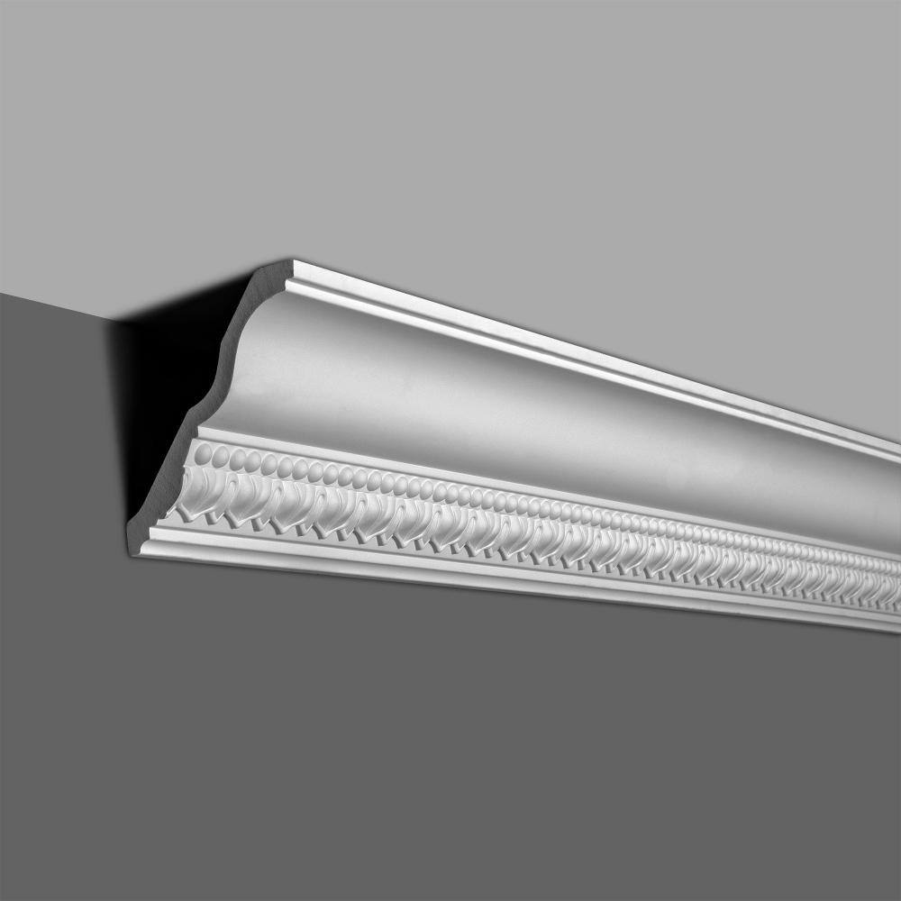 American Pro Decor 4-7/8 in. x 5-1/4 in. x 96 in. Lamb's Tongue Polyurethane Crown Moulding Pro Pack 16 LF (2-Pack)