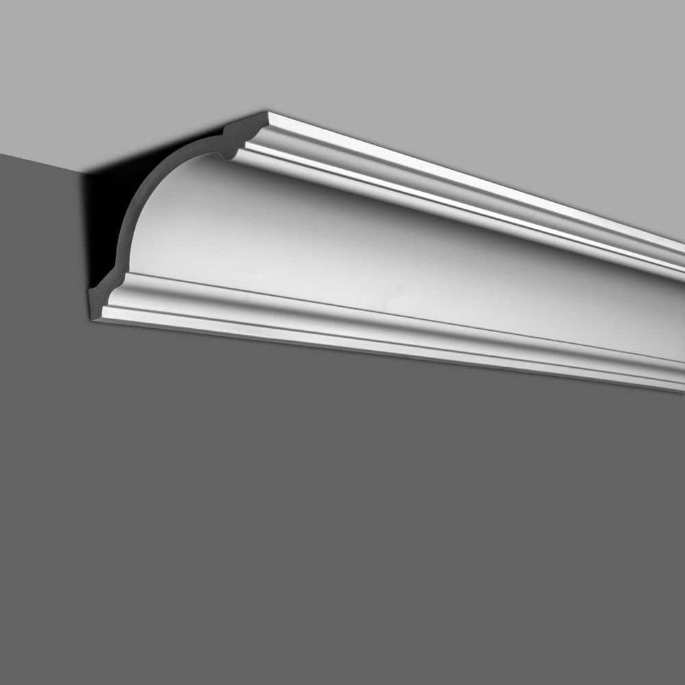 American Pro Decor 6 in. x 4-1/8 in. x 94-1/2 in. Plain Polyurethane Crown Moulding Pro Pack 15-1/2 LF (2-Pack)