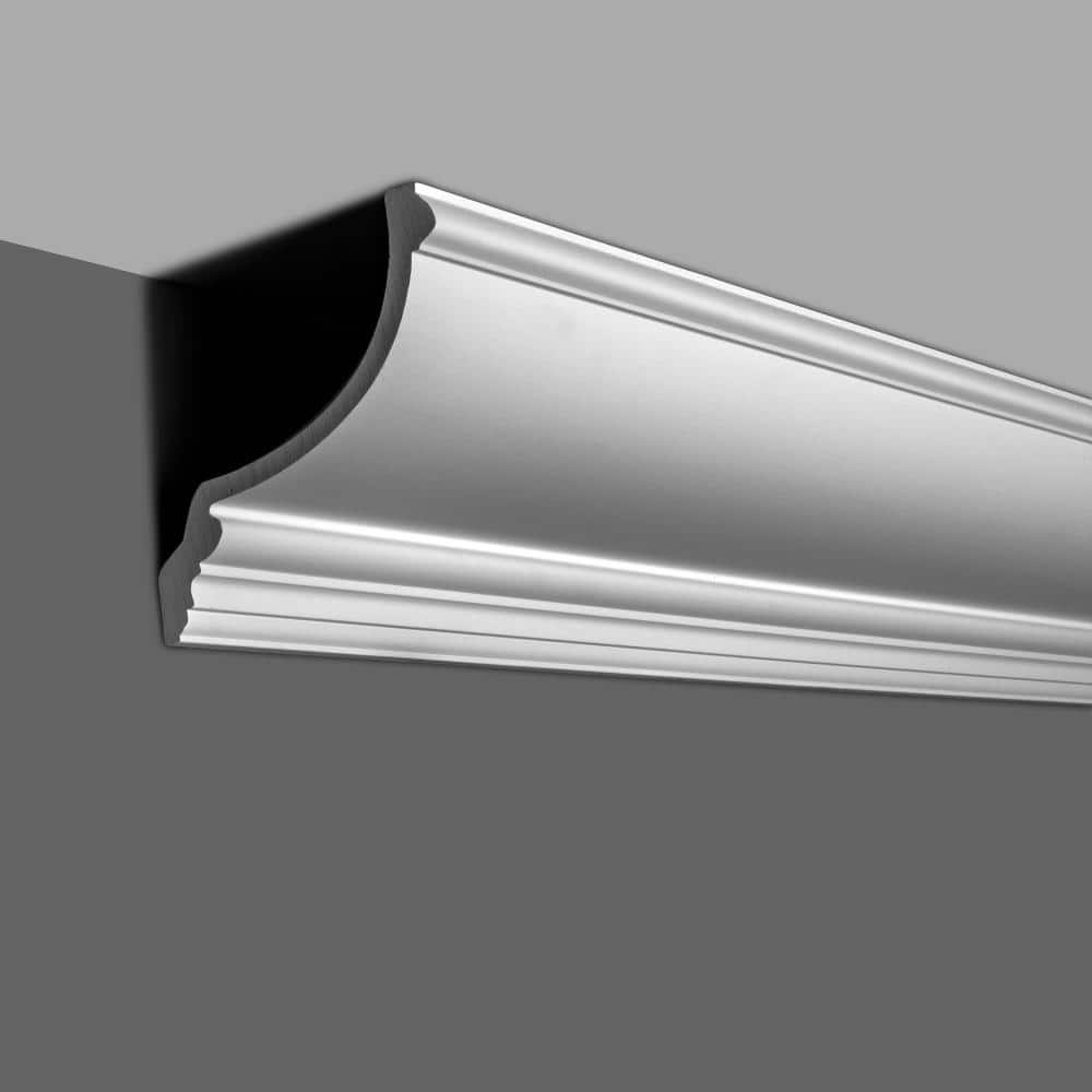 American Pro Decor 5-3/4 in. x 6-1/2 in. x 94-1/2 in. Plain Polyurethane Crown Moulding Pro Pack 15-1/2 LF (2-Pack)