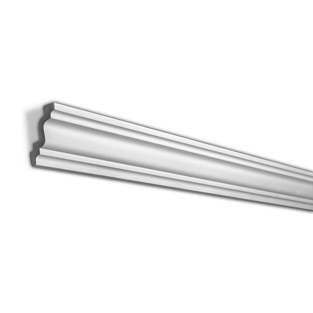 American Pro Decor 2 in. x 3 in. x 94-1/2 in. Plain Polyurethane Crown Moulding Pro Pack 31-1/2 LF (4-Pack)