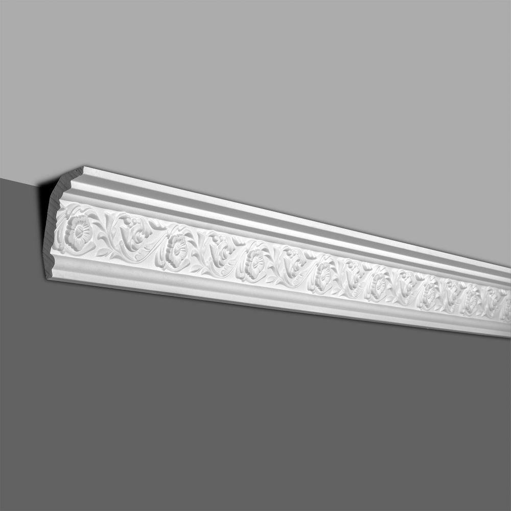 American Pro Decor 2-1/4 in. x 3-3/8 in. x 94-1/2 in. Floral Polyurethane Crown Moulding Pro Pack 39 LF (5-Pack)