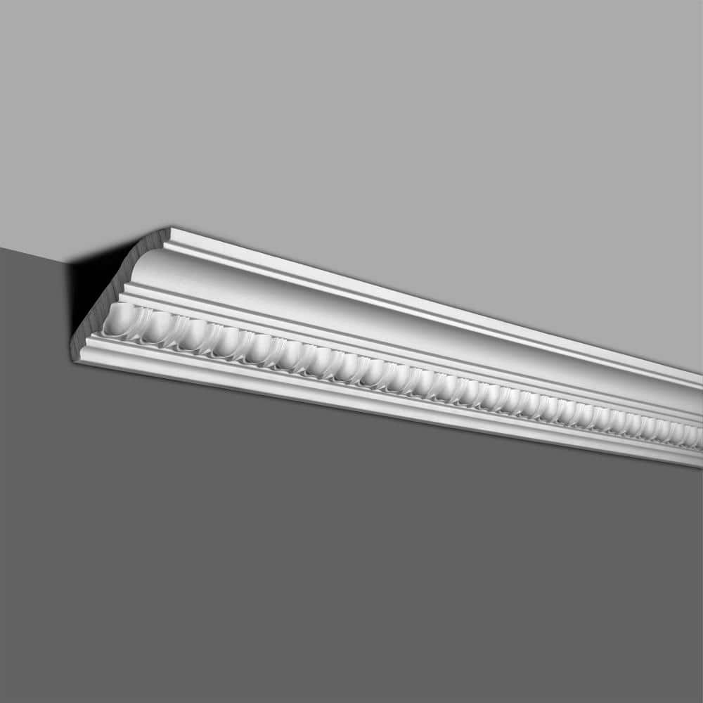American Pro Decor 2-3/4 in. x 3-1/8 in. x 94-1/2 in. Egg and Dart Polyurethane Crown Moulding Pro Pack 39 LF (5-Pack)
