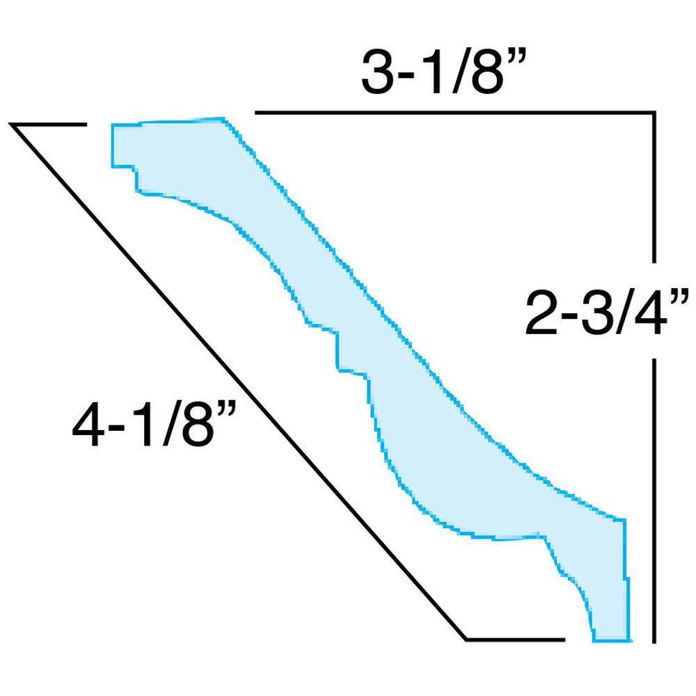 American Pro Decor 2-3/4 in. x 3-1/8 in. x 94-1/2 in. Egg and Dart Polyurethane Crown Moulding Pro Pack 47 LF (6-Pack)