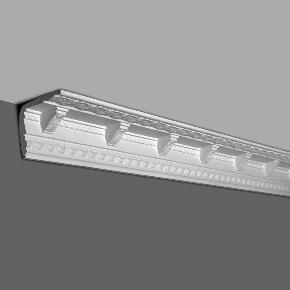 American Pro Decor 3-1/4 in. x 3-1/2 in. x 94-1/2 in. Lamb's Tongue Polyurethane Crown Moulding Pro Pack 47 LF (6-Pack)
