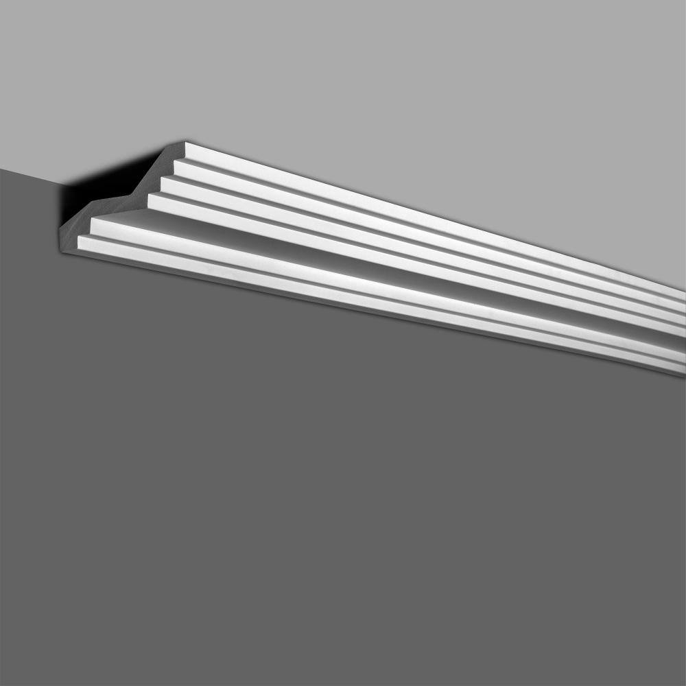 American Pro Decor 4 in. x 1-13/16 in. x 94-1/2 in. Plain Polyurethane Crown Moulding Pro Pack 47 LF (6-Pack)