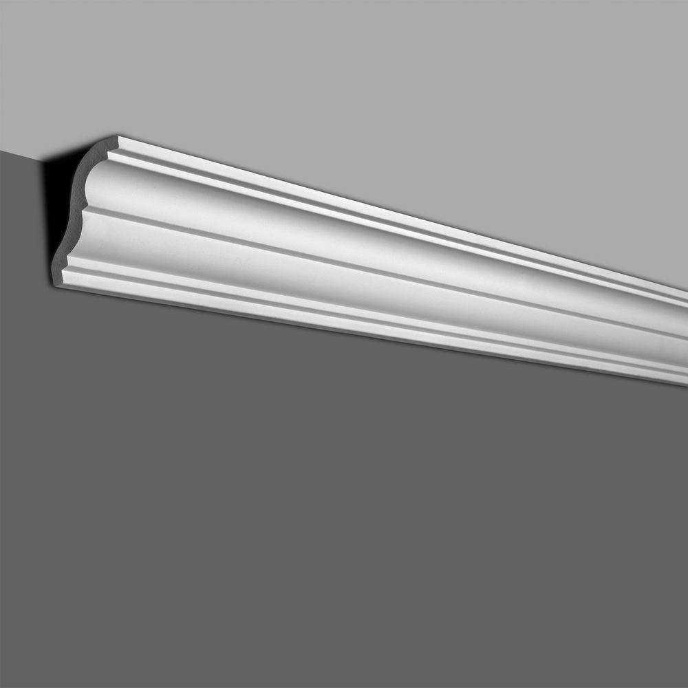 American Pro Decor 2-3/8 in. x 3-1/8 in. x 96 in. Plain Polyurethane Crown Moulding 32 LF (4-Pack)