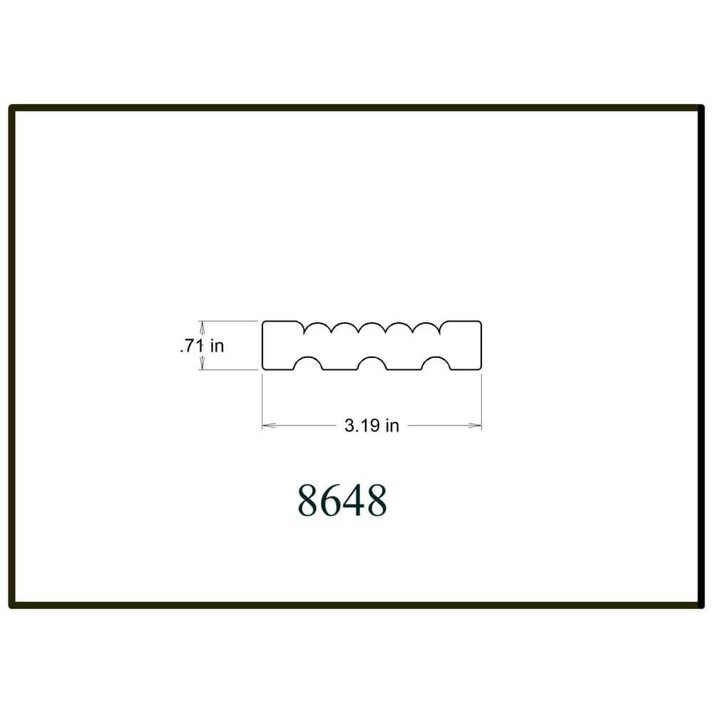 HOUSE OF FARA 3/4 in. x 3-1/4 in. x 8 ft. MDF Flute Casing Molding