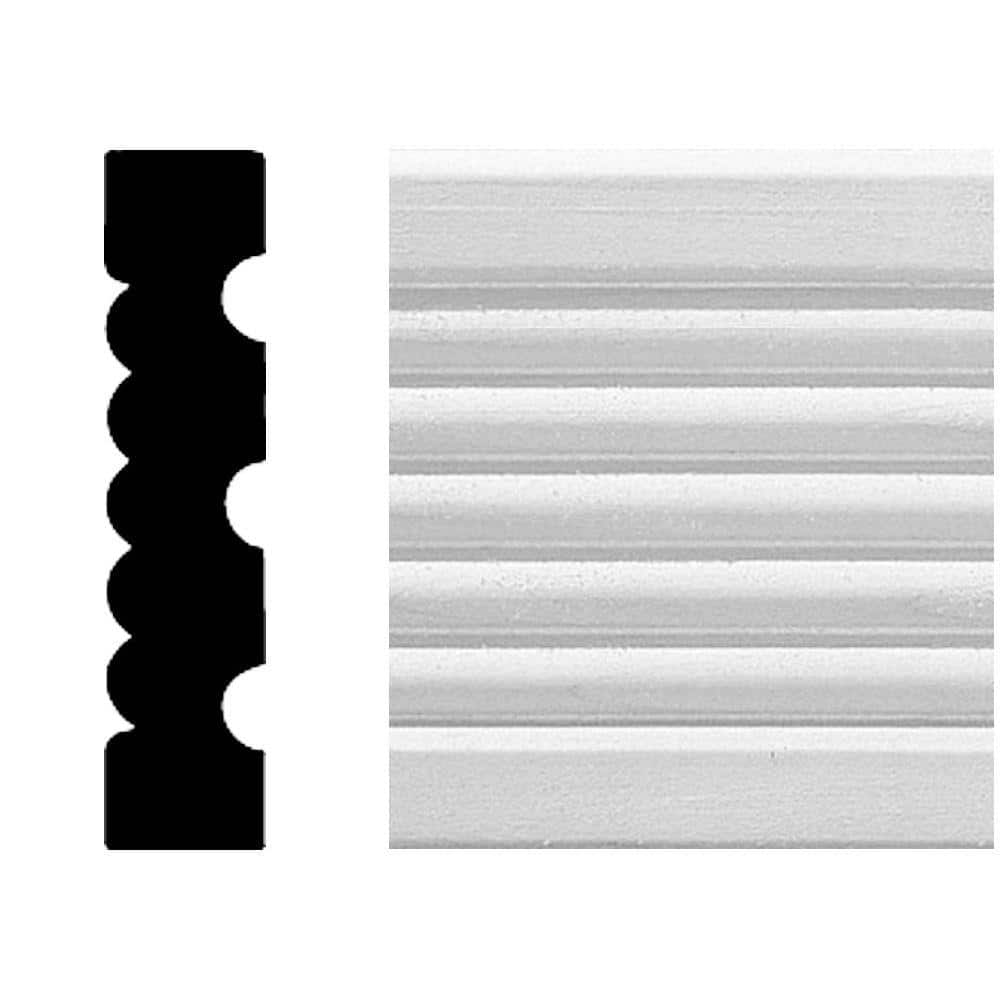 HOUSE OF FARA 3/4 in. x 3-1/4 in. x 8 ft. MDF Flute Casing Molding