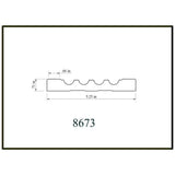 HOUSE OF FARA 3/4 in. x 5-1/4 in. x 8 ft. MDF Flute Casing Molding